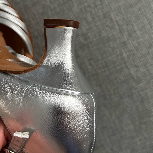 Anna Kern ballroom dance shoes silver size 6.5 - Picture 11 of 15